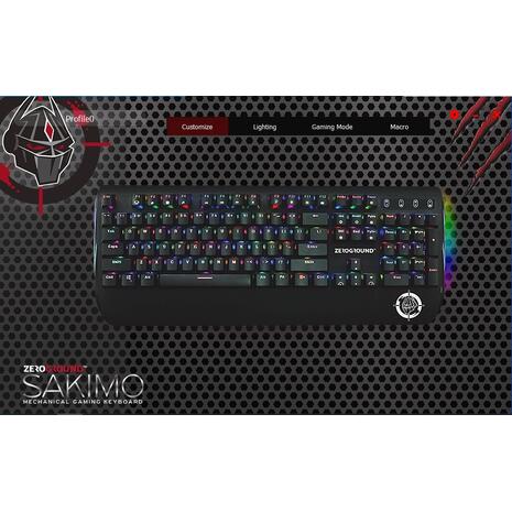 Ενσύρματο πληκτρολόγιο Gaming Zeroground KB-2700G Sakimo (Outemu Blue) Αγγλικό US